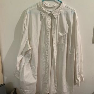 Avenue Easy Going Boyfriend Button Shirt Sz 30/32